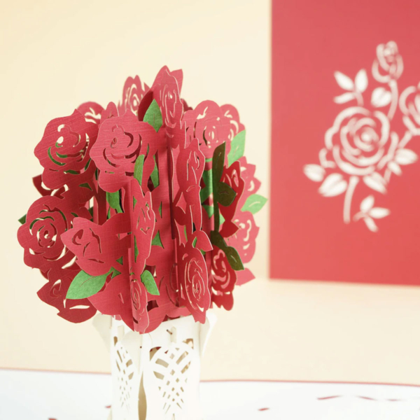 Red Rose 3D Pop-Up Card