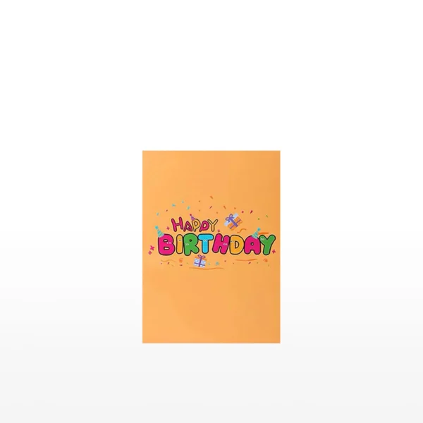 Happy Birthday 3D Pop-Up Card. Joyful pop-up birthday card to China.