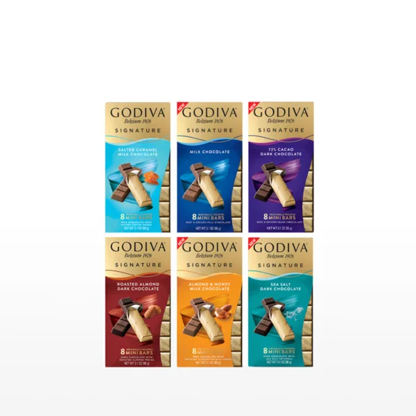 Godiva Signature Mini Bars, 8 Pieces. Bite-sized luxury chocolate gift for China.
