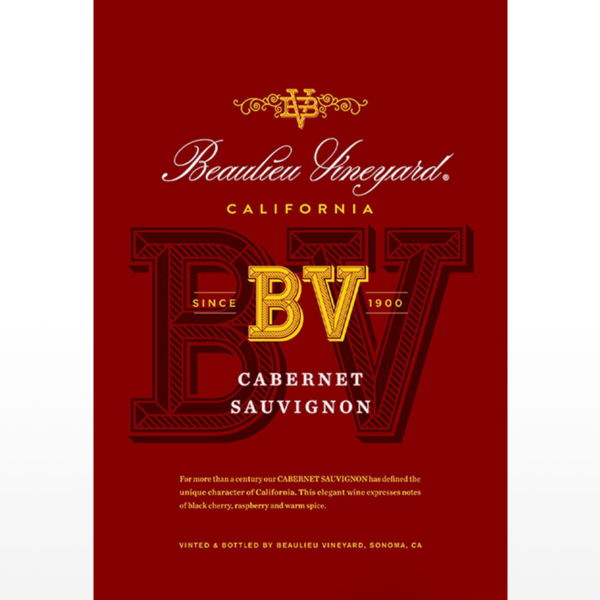Beaulieu Vineyard California Cabernet Sauvignon 750ml. Perfect for wine delivery services to China.