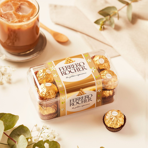 Ferrero Rocher Share Box, 16 Pieces. Celebratory chocolate gift for China.
