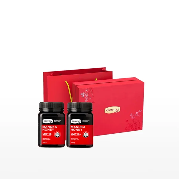 Comvita Manuka Honey UMF 10+ Gift Box 500g x 2. Premium health gift set for delivery to China.