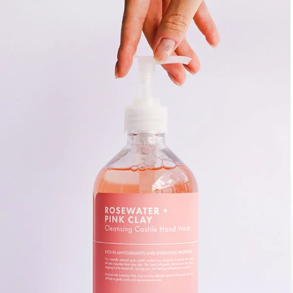 Freshwater Farm Rosewater & Pink Clay Hand Wash. Elegant Australian hand wash for China.
