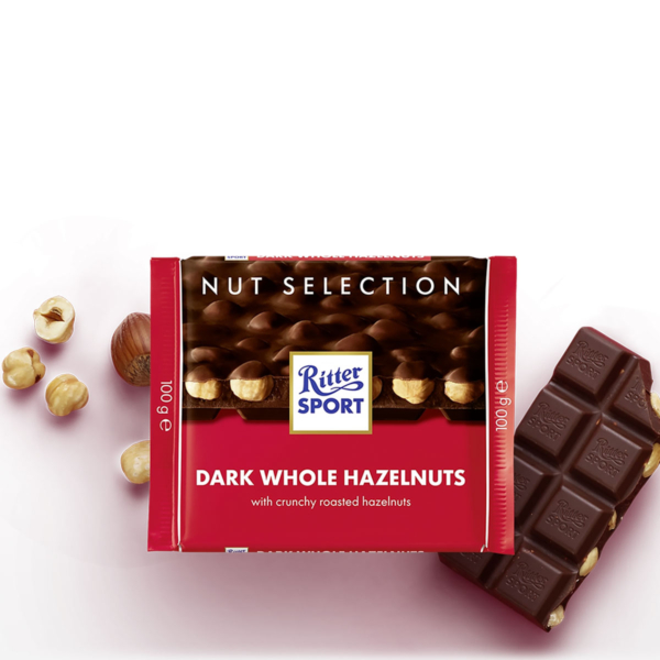Looking to send a delicious chocolate gift to China? Look no further than Ritter Sport Dark Whole Hazelnut Chocolate!